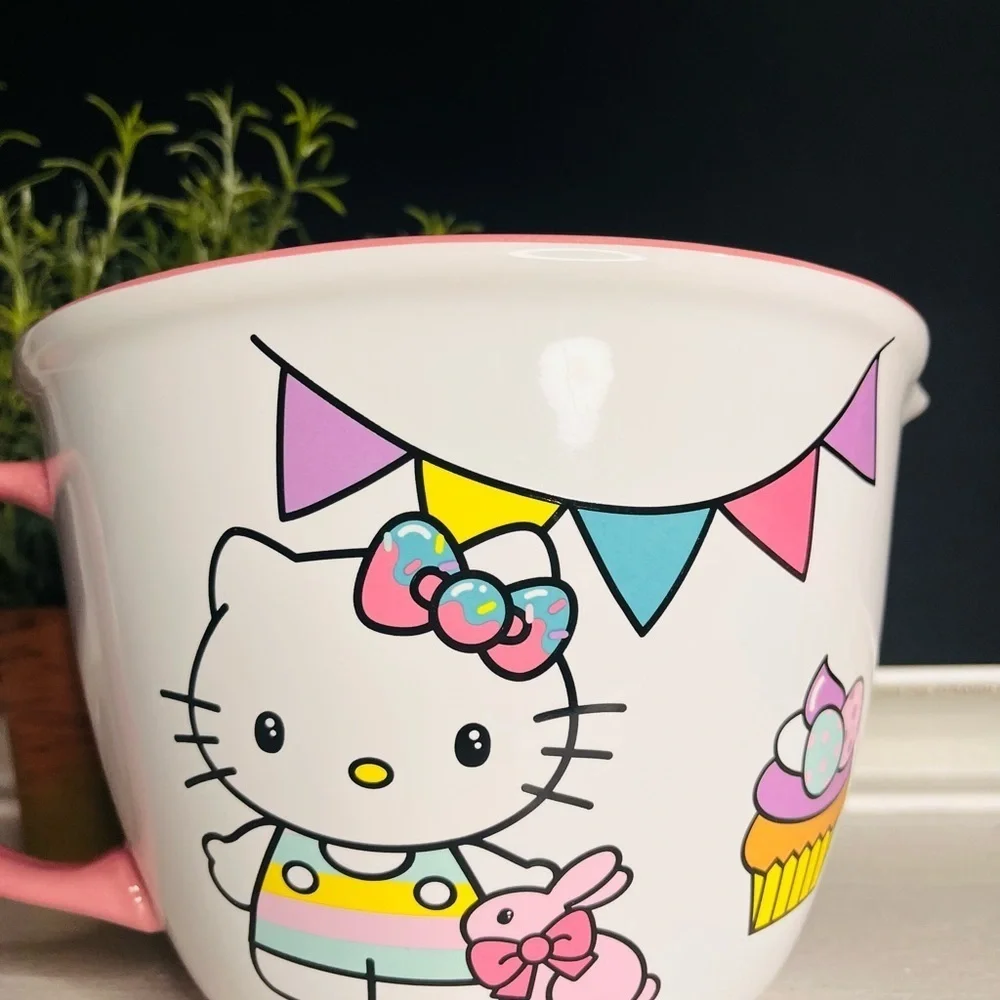 Hello Kitty Easter Pastel Mixing Bowl Bunny Jug Spout NWT